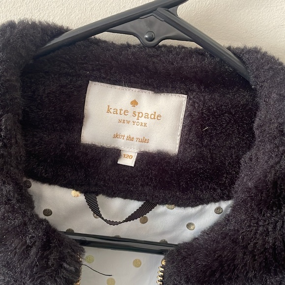 Kate spade faux fur girls jacket - Picture 3 of 4